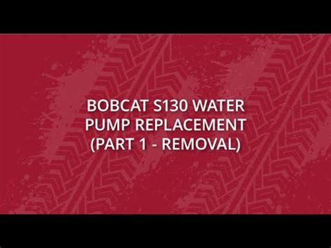 bobcat water pump replacement parts